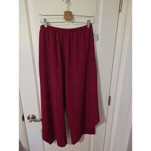 M Square Neetu Malik Palazzo Crinkle Wide Pants Sz 1 Barrel Leg Lagenlook Artsy